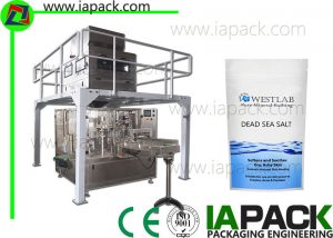 1000g Salt Doypack Packing Machine Granule Rotary Weighing Filling Sealing Packaging Machine hangtod sa 35 pakete matag min