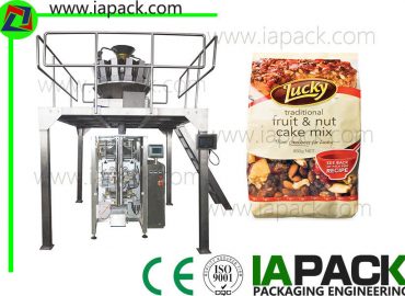 Gusset bags doypack packing machine 200g - 500g nuts 50 bags / min
