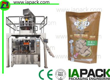 pet biscuits granule packing machine, rotary packing machine 380V 3 phase