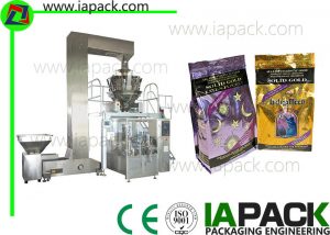 Pet Food Automatic Rotary Bag-Gihatag nga Packaging Machine alang sa mga Large Particle nga May Multi-head Scale