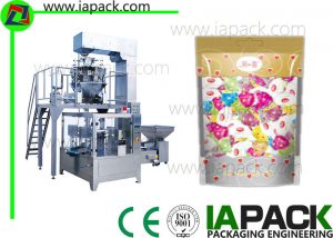 Zipper Pouch Packing Machinery Stand-up Zipper Pouch Rotary Packing Machine Alang sa kendi
