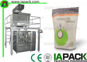 rotary seed granule packing machine vibrating feeder nga may zipper pouch